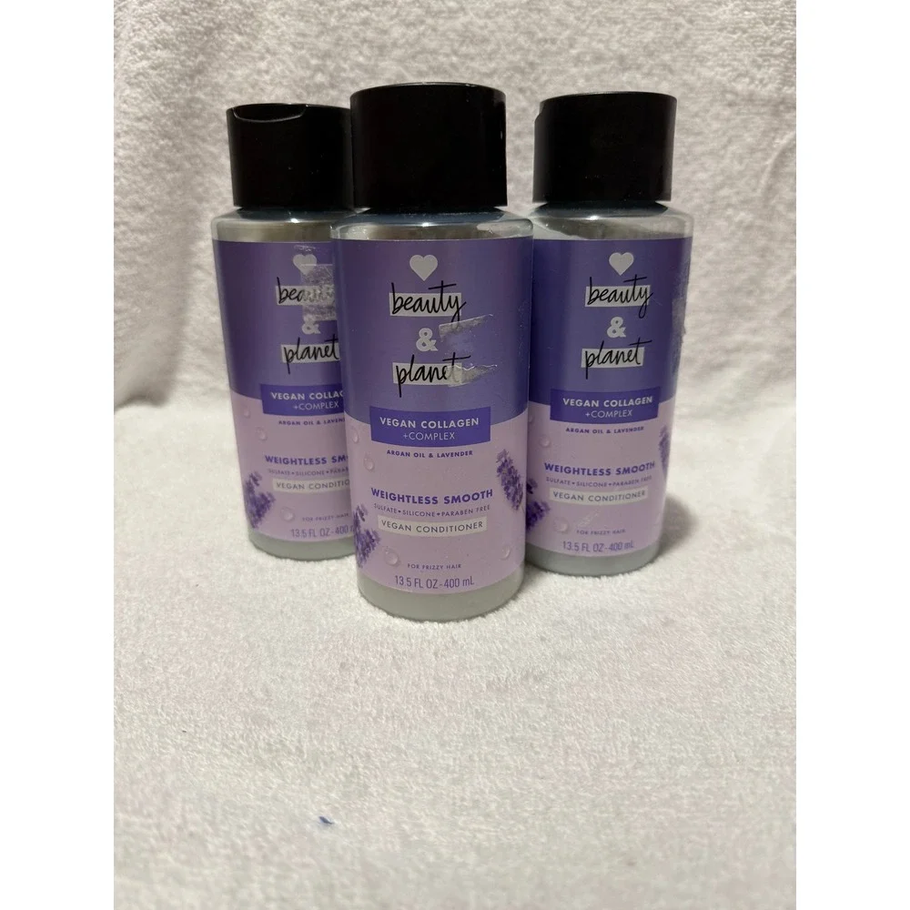 Love Beauty and Planet Vegan Collagen Conditioner Argan Oil Lavender 13.5oz 3pk